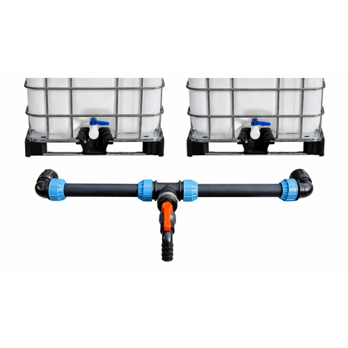 Łącznik  do zbiornika IBC   gwint S60x6 rura 50 mm zawór 1 cal
